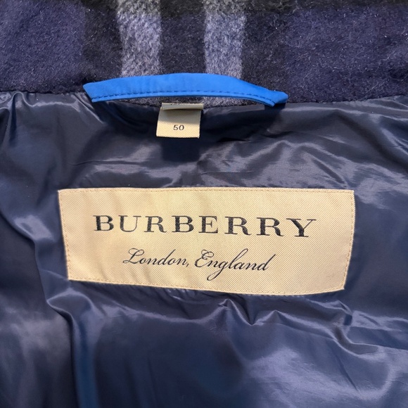 Burberry Puffer Jacket with zipper removable sleeves - Blue Size 40 - Picture 7 of 9